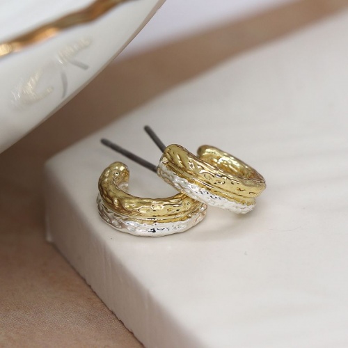 Tiny Textured Hoop Earrings by Peace of Mind